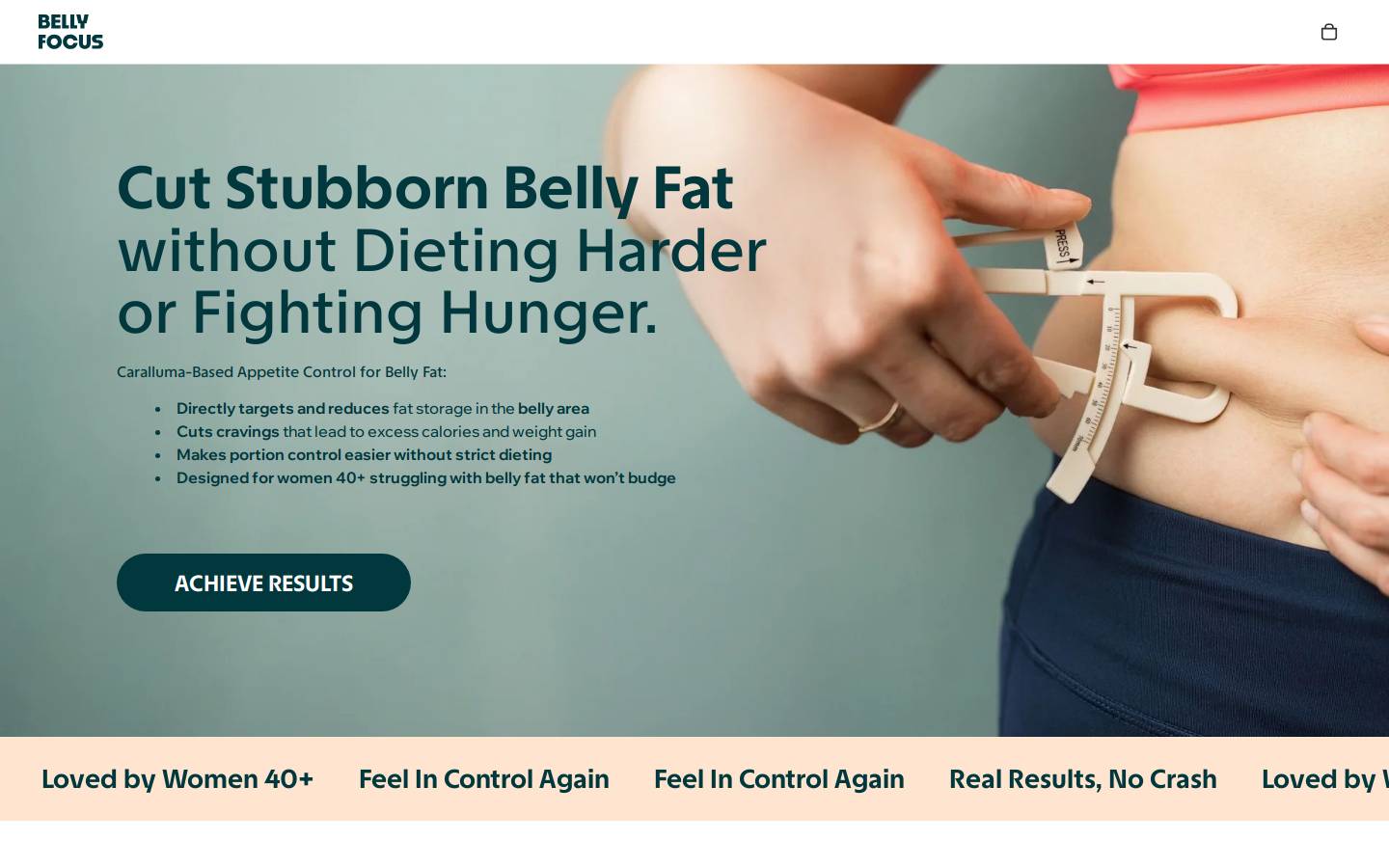 bellyfocus.com homepage screenshot