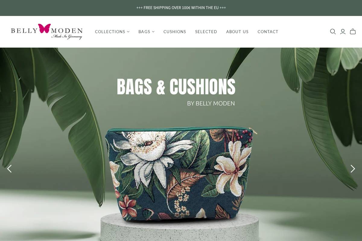 bellymoden.com homepage screenshot