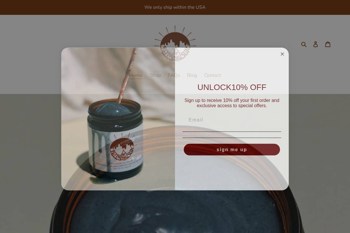 bellyofthesun.com homepage screenshot