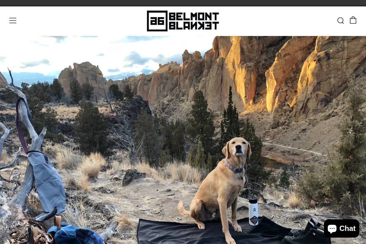 belmontblanket.com homepage screenshot