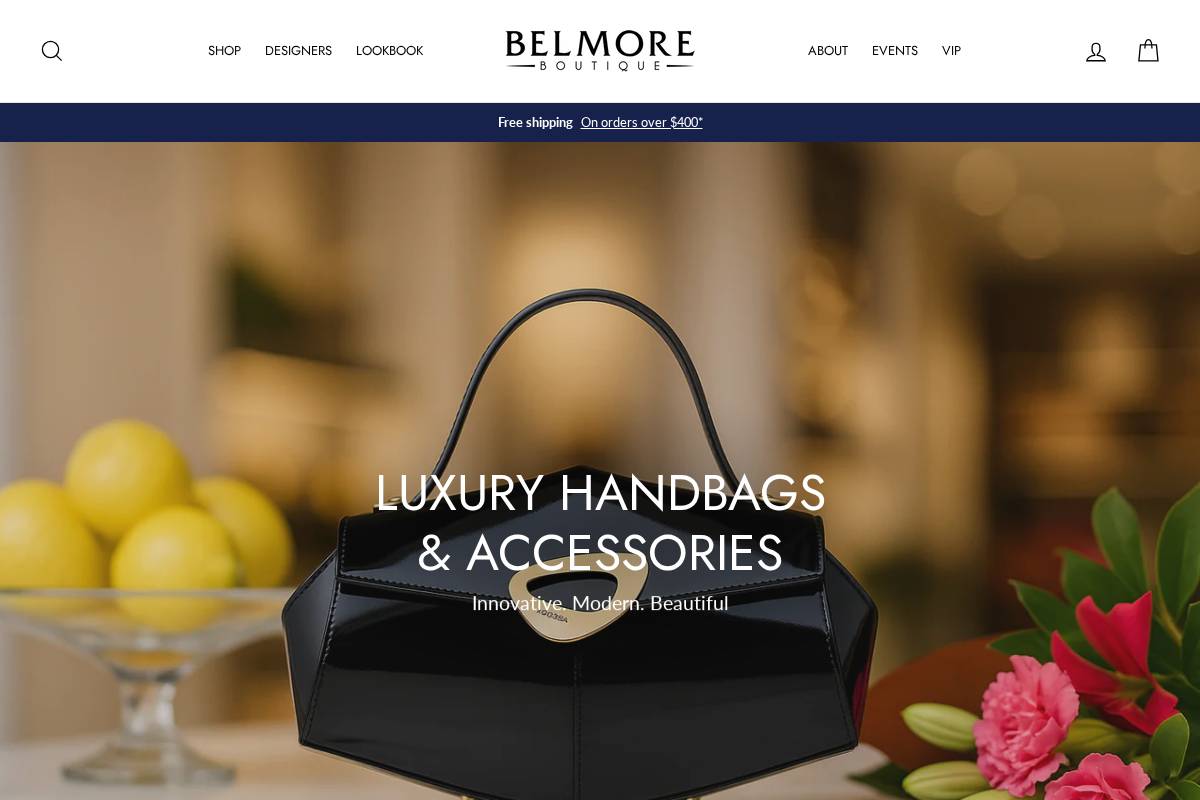 belmoreboutique.com homepage screenshot