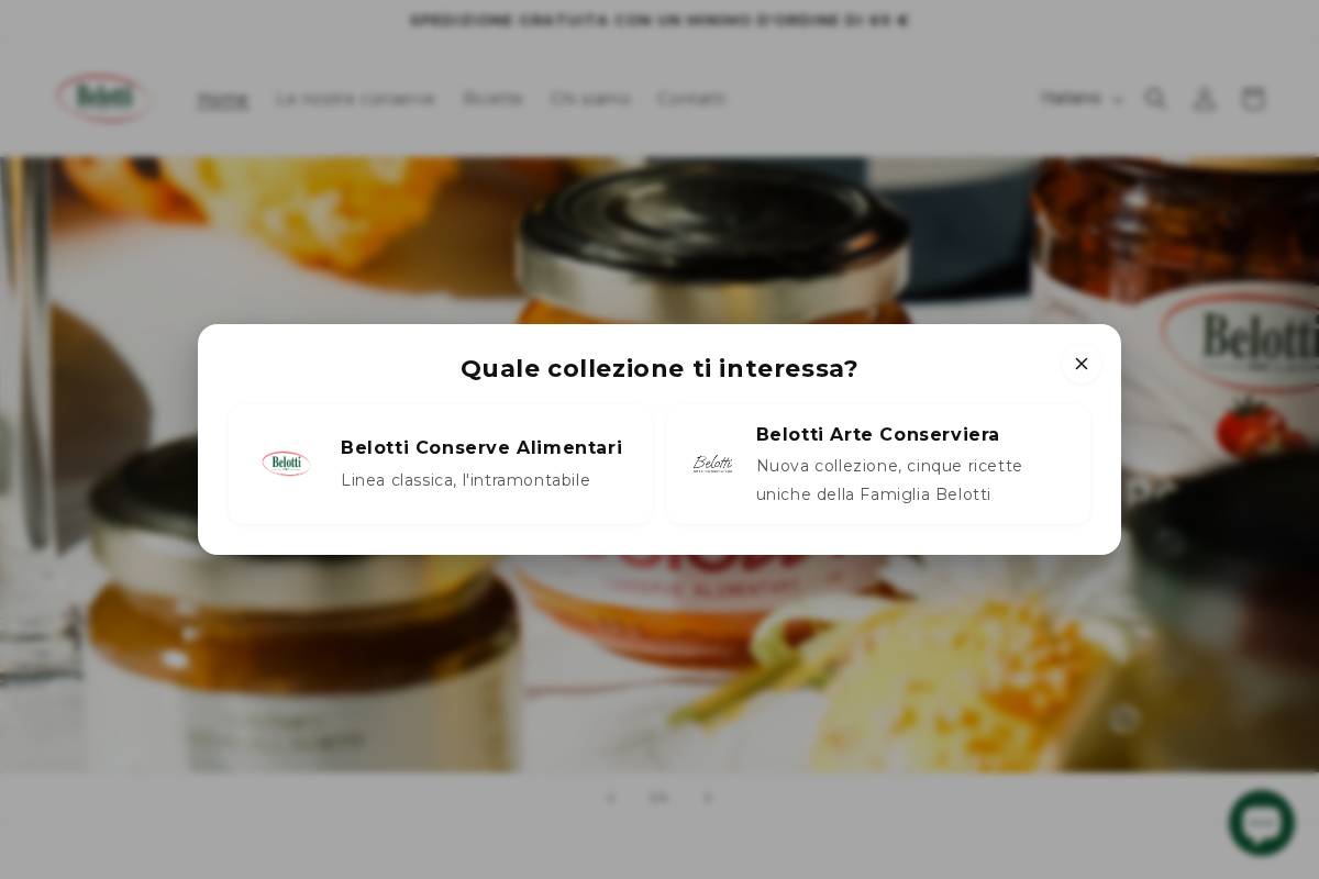 belotticonserve.com homepage screenshot