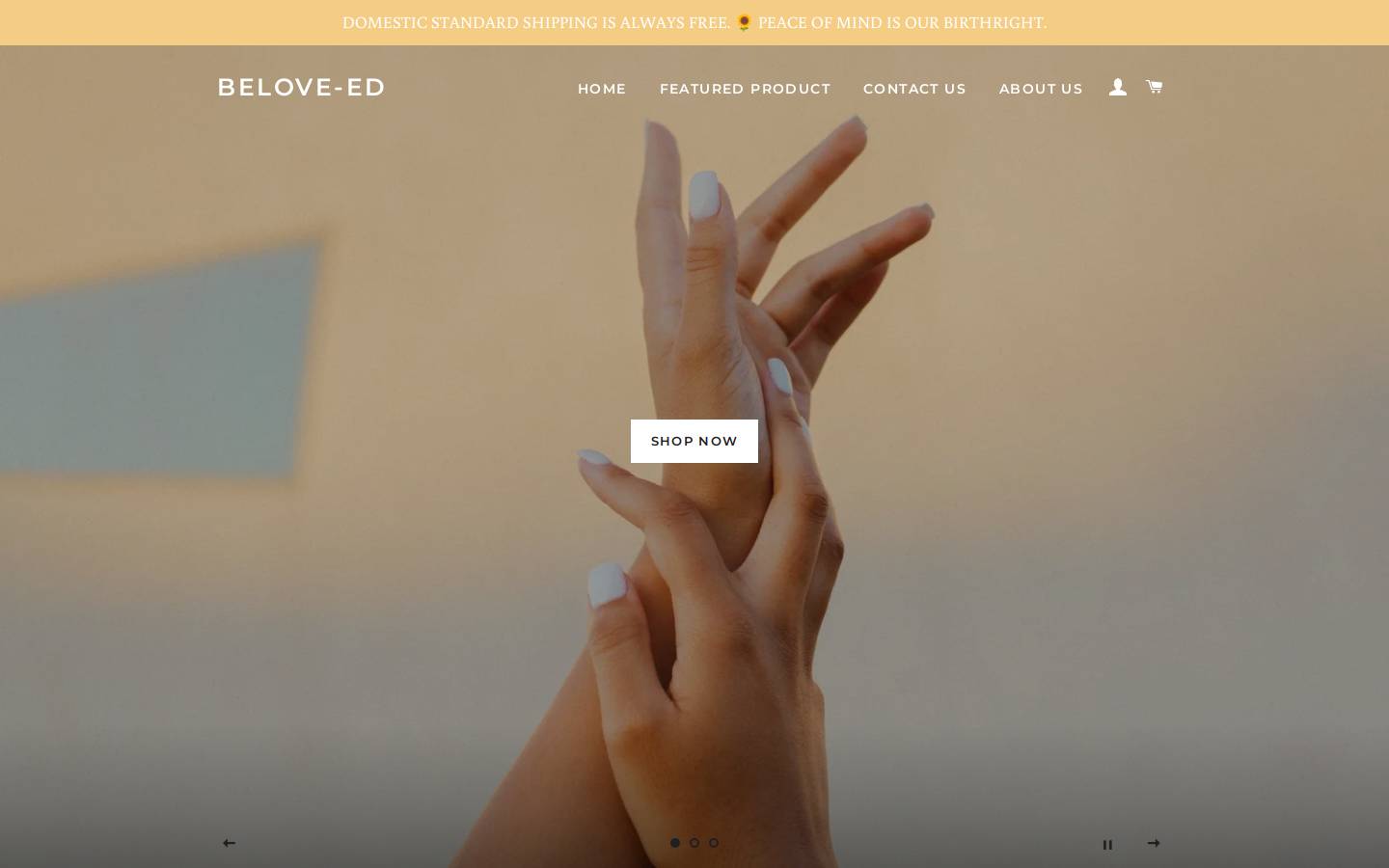 belove-ed.com homepage screenshot