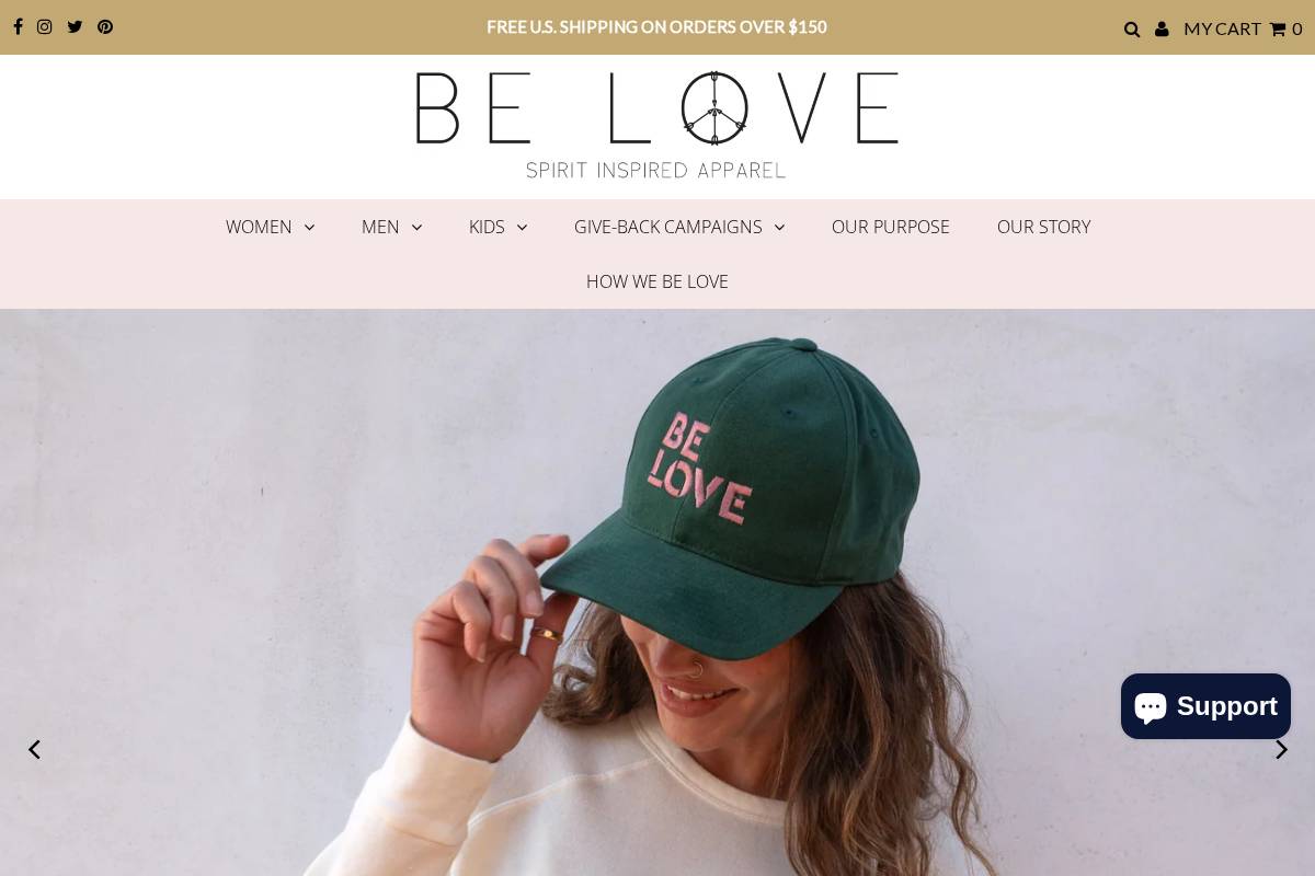 beloveapparel.com homepage screenshot