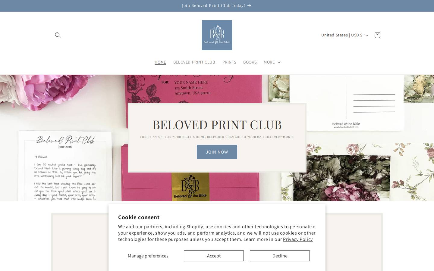 belovedandthebible.com homepage screenshot