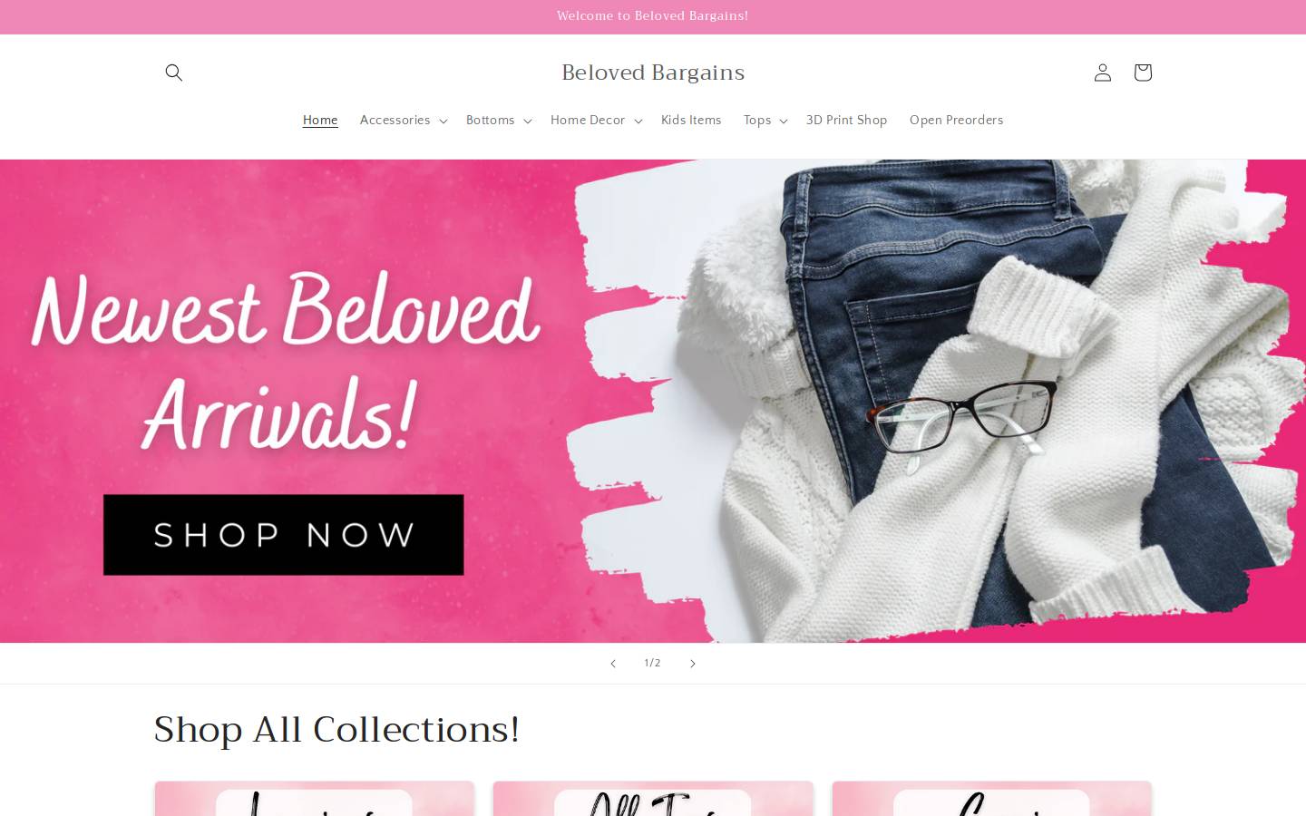 belovedbargains.com homepage screenshot