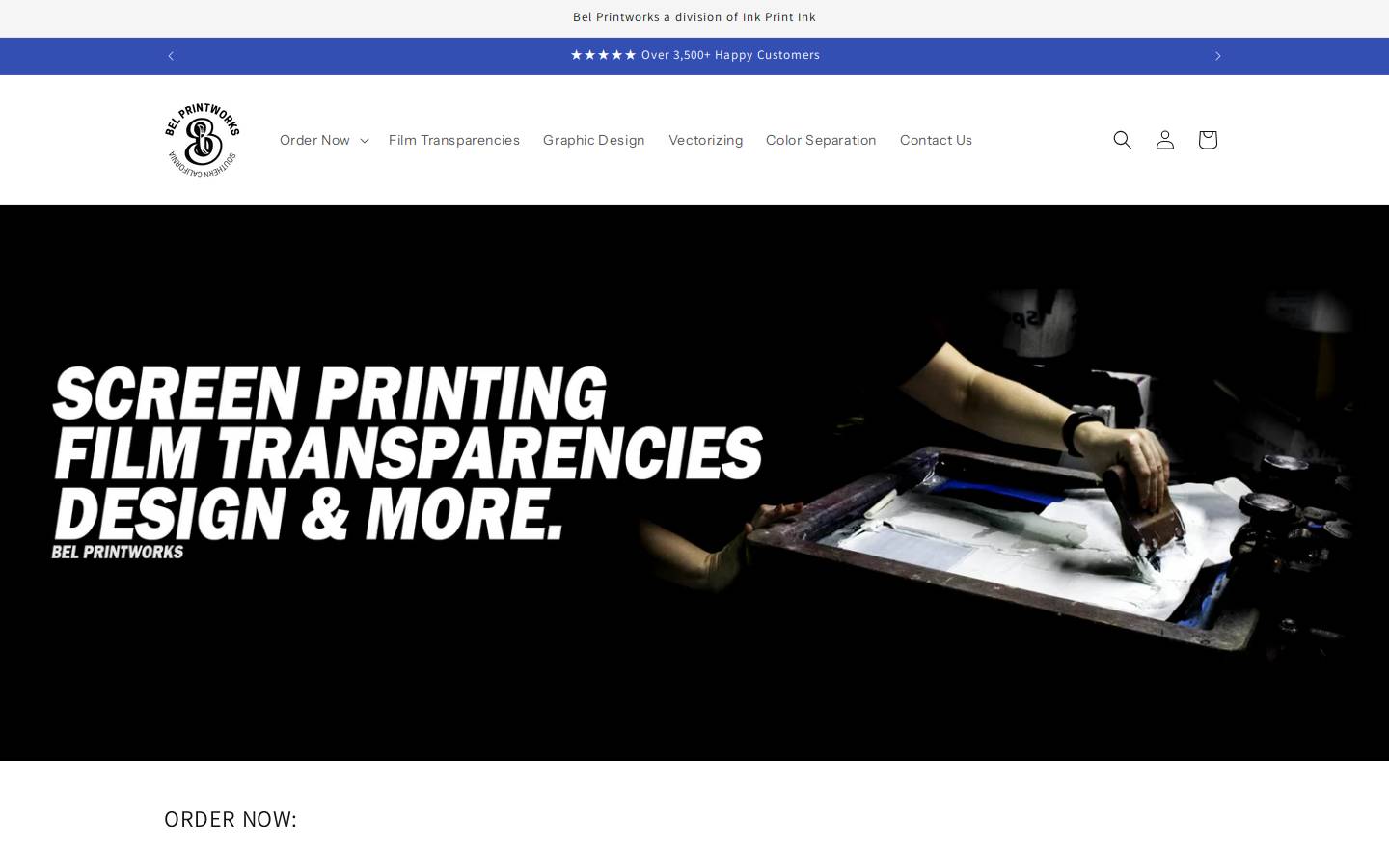 belprintworks.com homepage screenshot