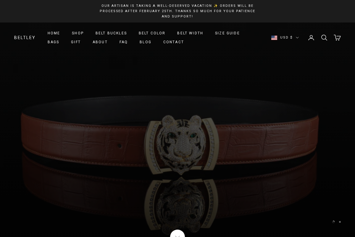 BELTLEY homepage screenshot