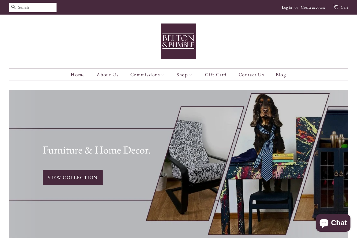 Belton & Bumble homepage screenshot