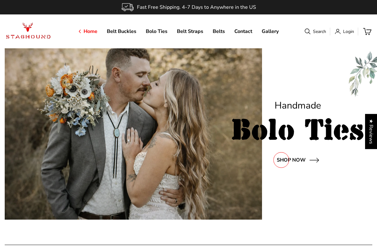 Belts Buckles Bolos homepage screenshot