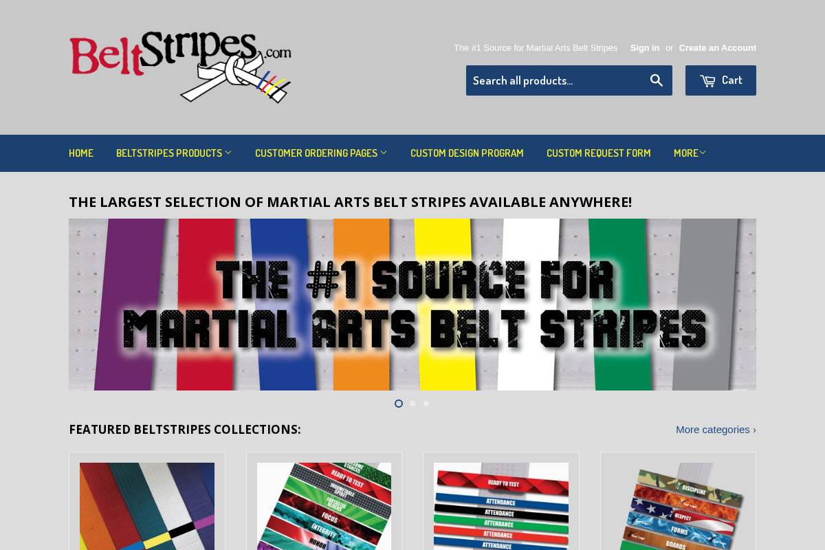 beltstripes.com homepage screenshot