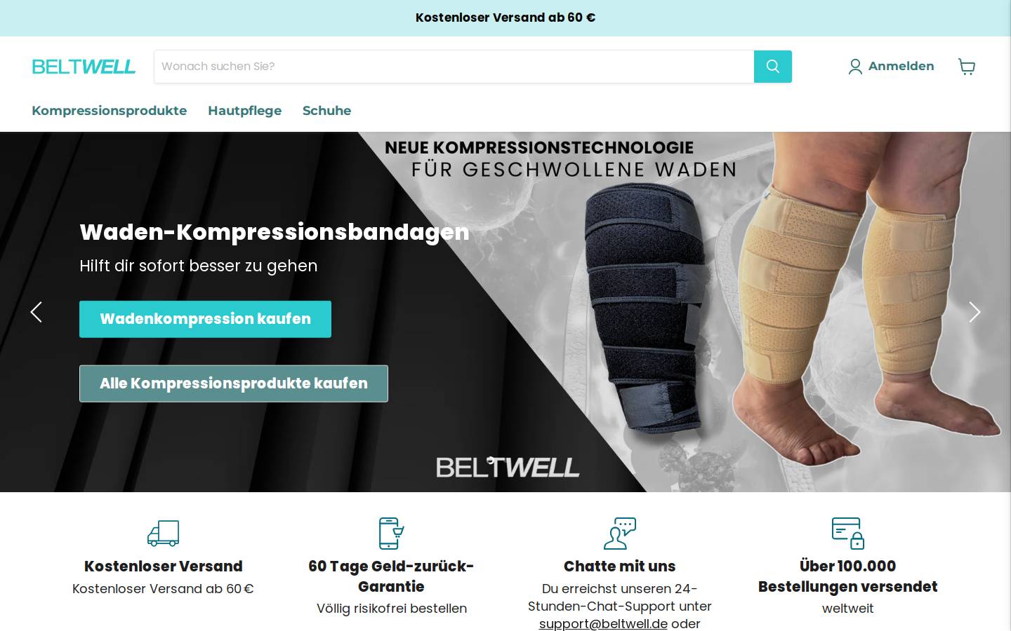 Beltwell homepage screenshot