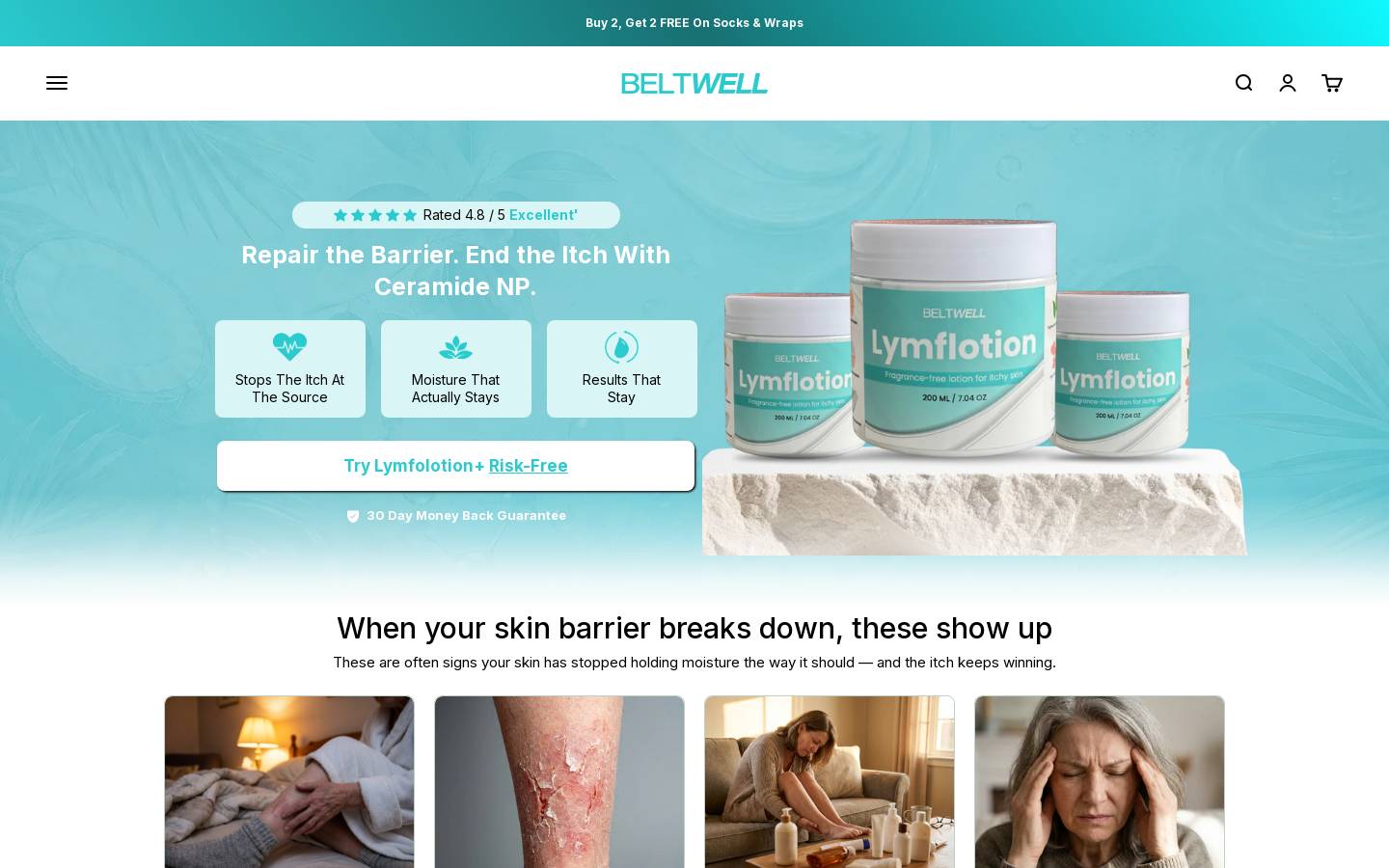 beltwellcompression.com homepage screenshot