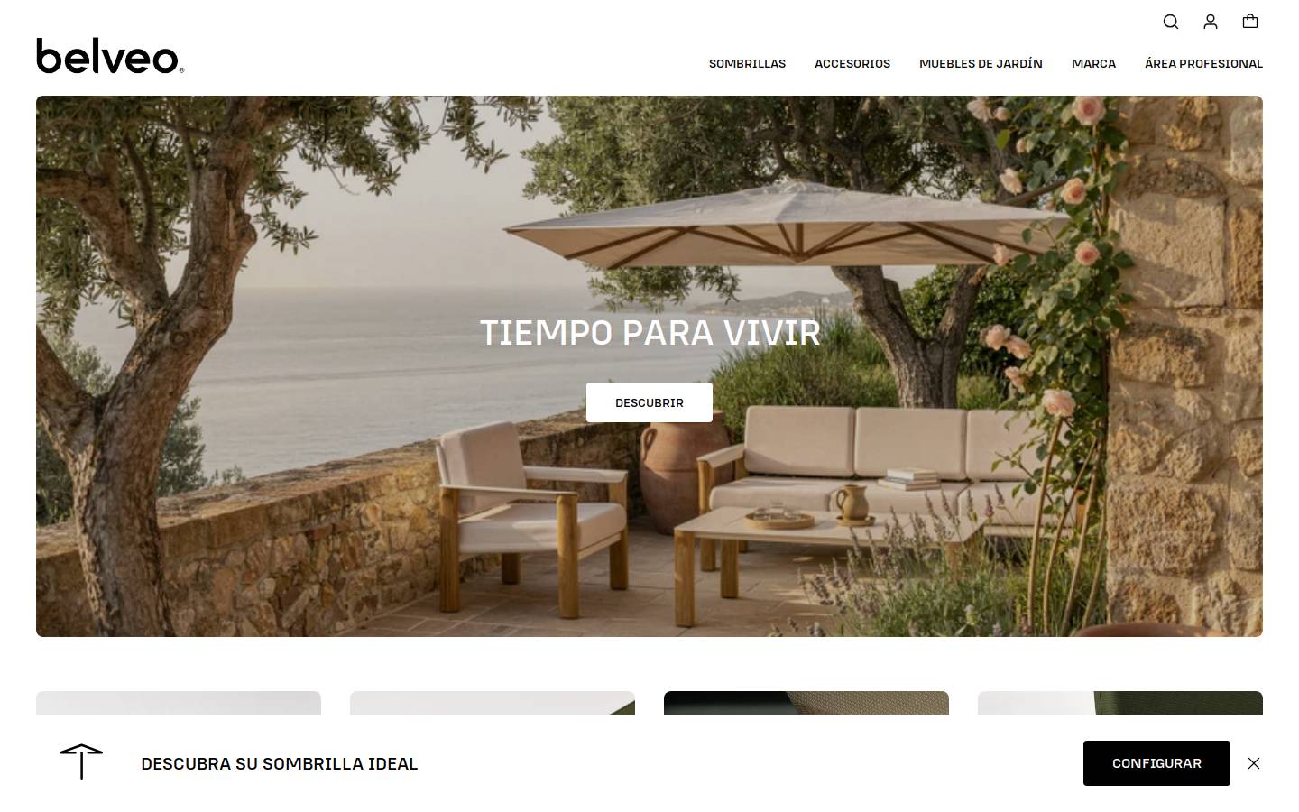 Belveo homepage screenshot