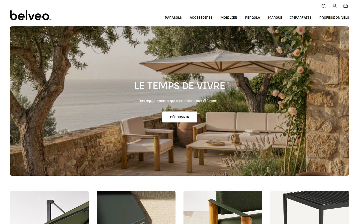 Belveo homepage screenshot