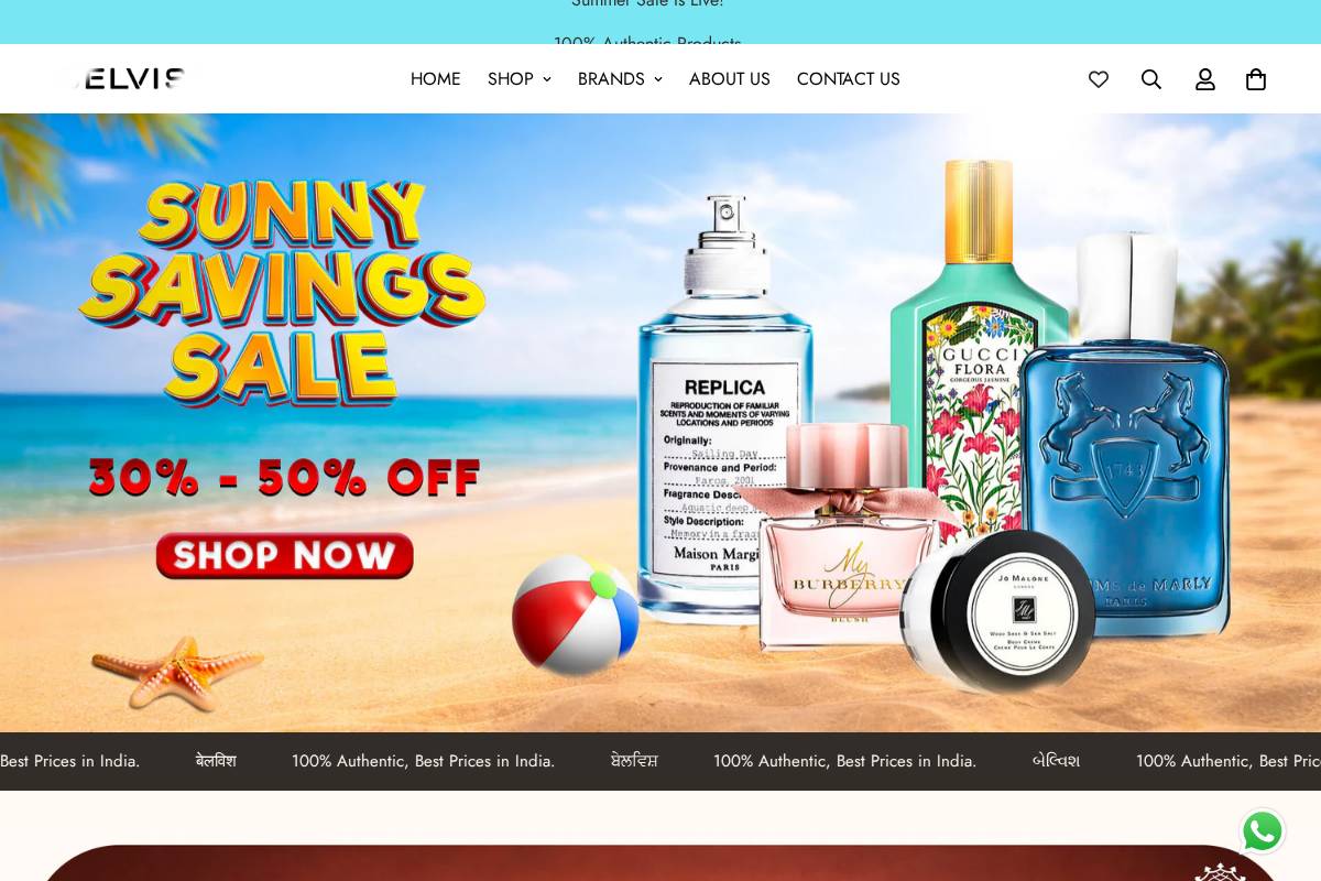 belvish.com homepage screenshot