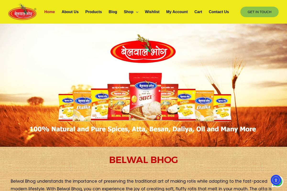 belwalbhog.com homepage screenshot