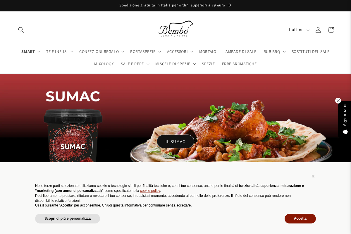 Bembo Qualità d'Autore homepage screenshot