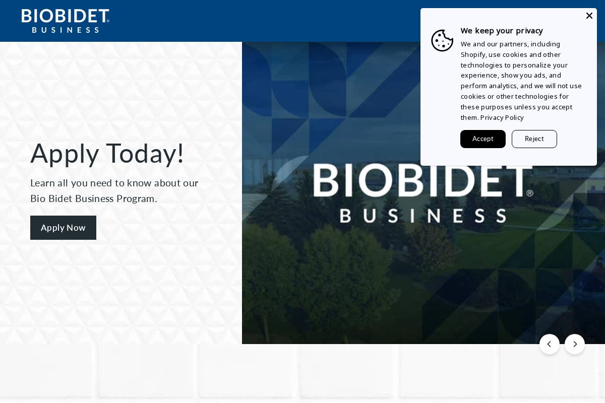 Bemis Business homepage screenshot