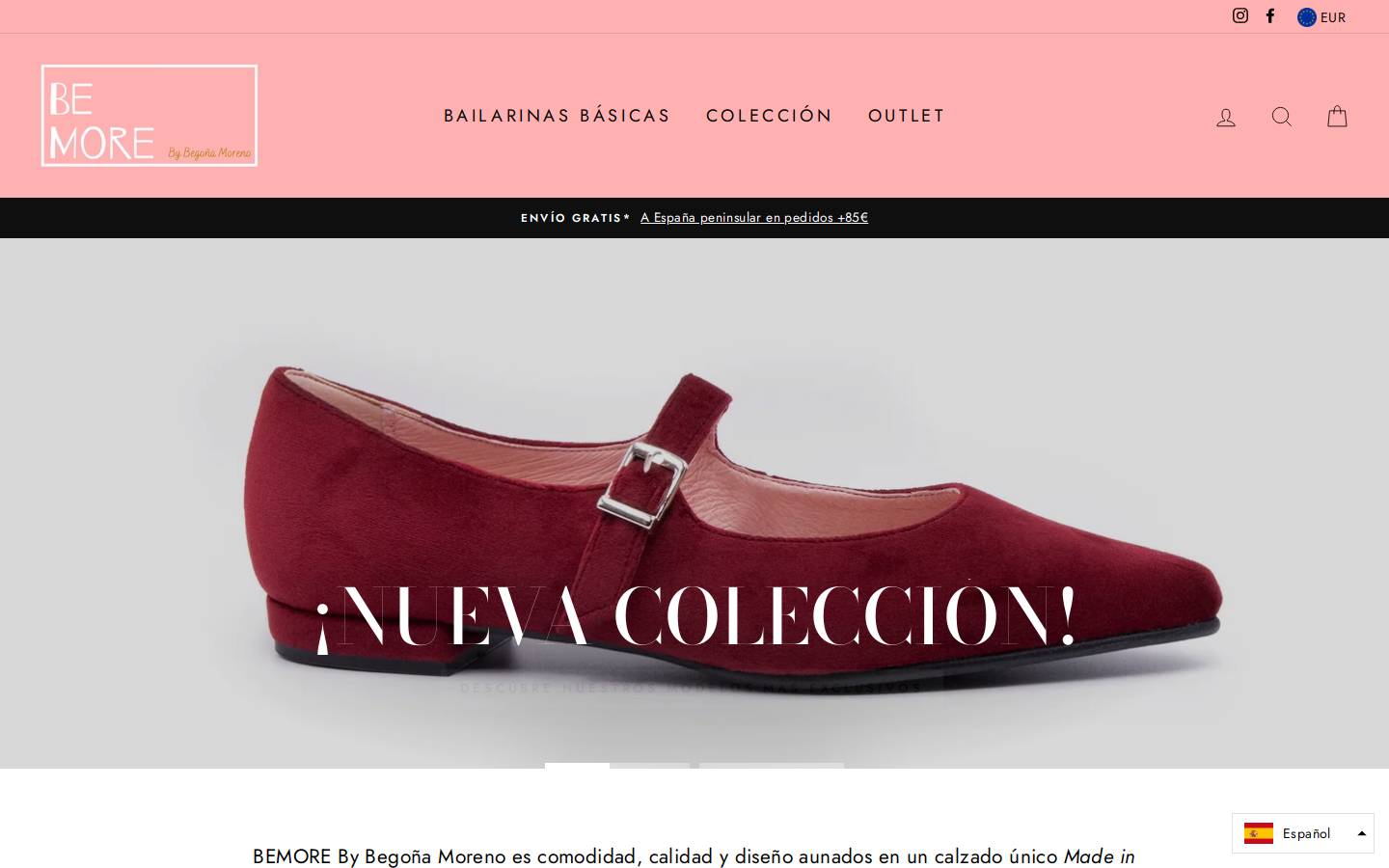 bemorebailarinas.com homepage screenshot