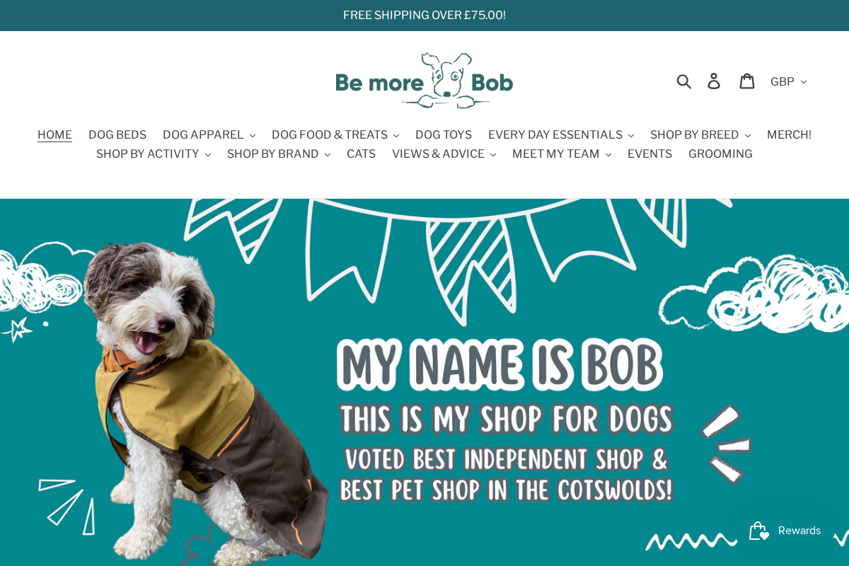 Be More Bob homepage screenshot