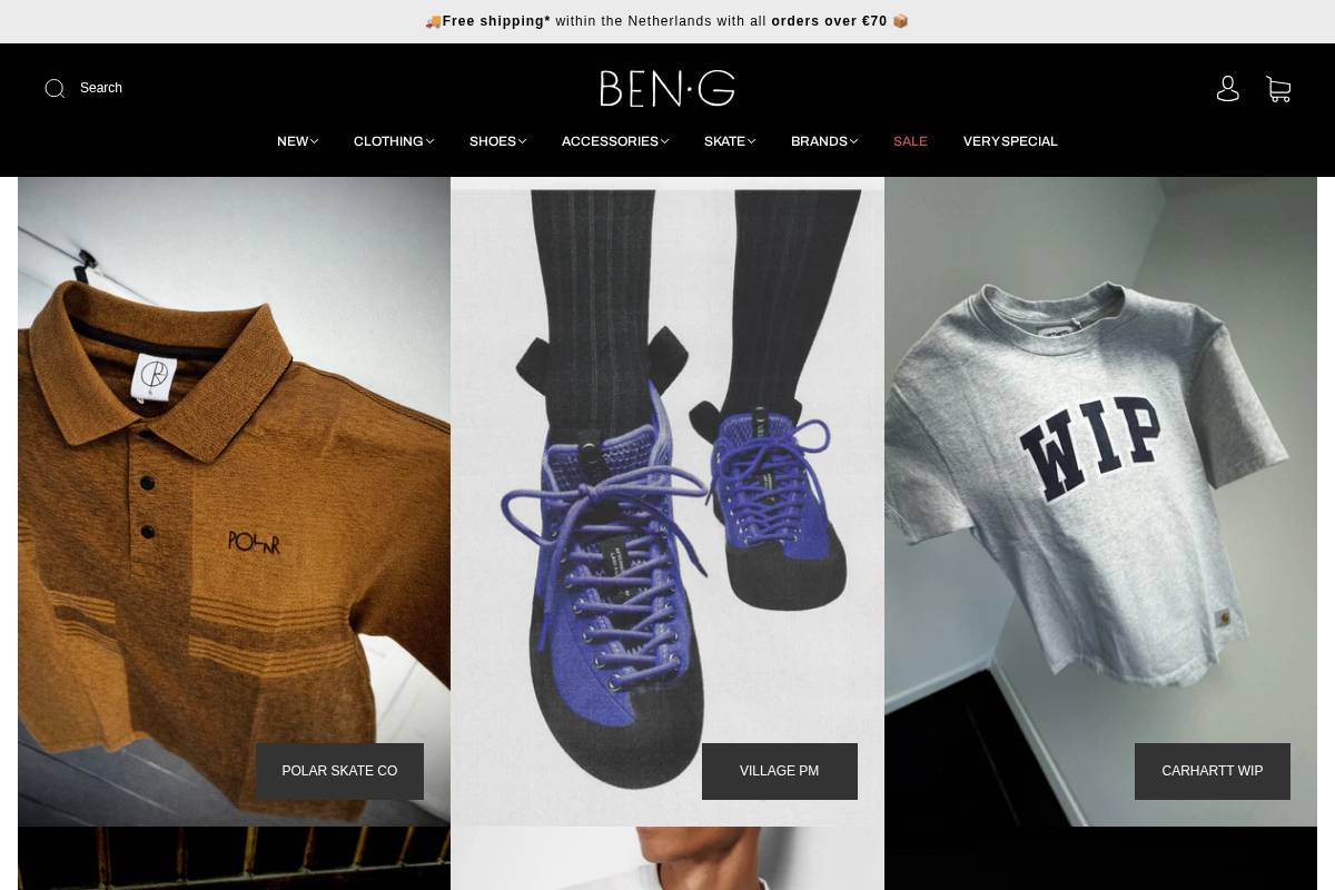 Ben G homepage screenshot