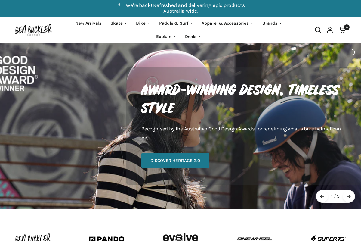 Ben Buckler Boards homepage screenshot