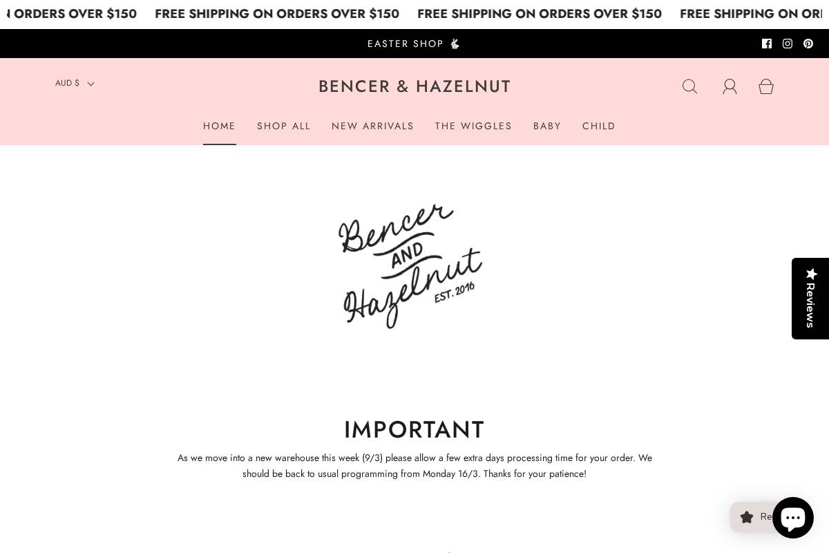 Bencerandhazelnut homepage screenshot