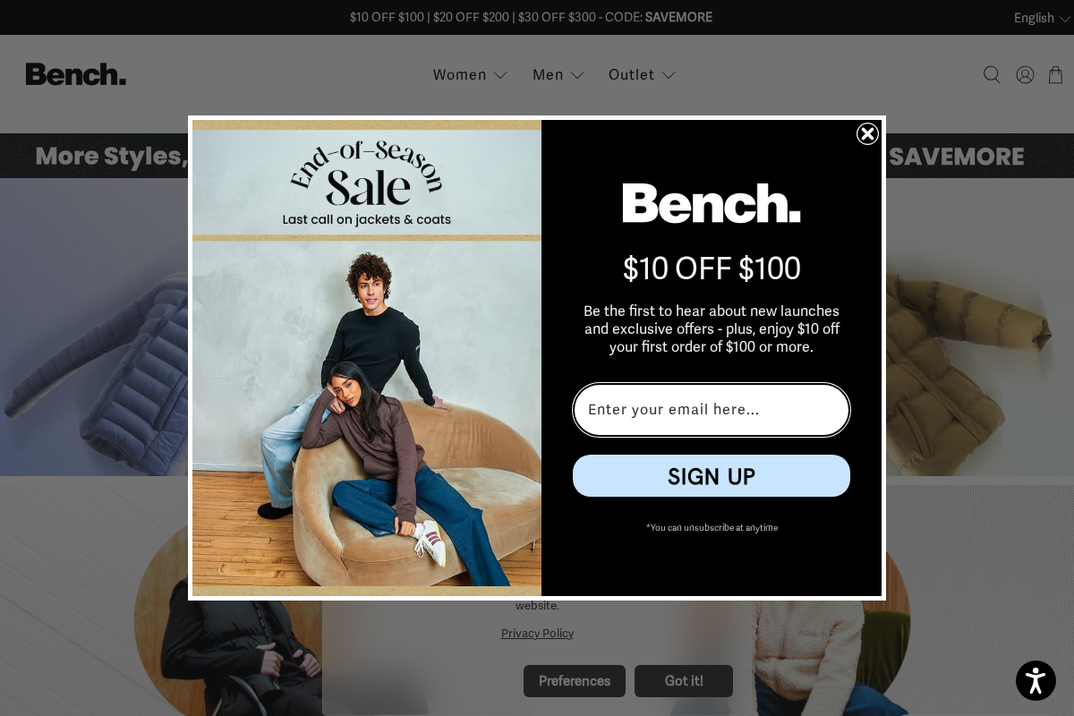 Bench Canada homepage screenshot