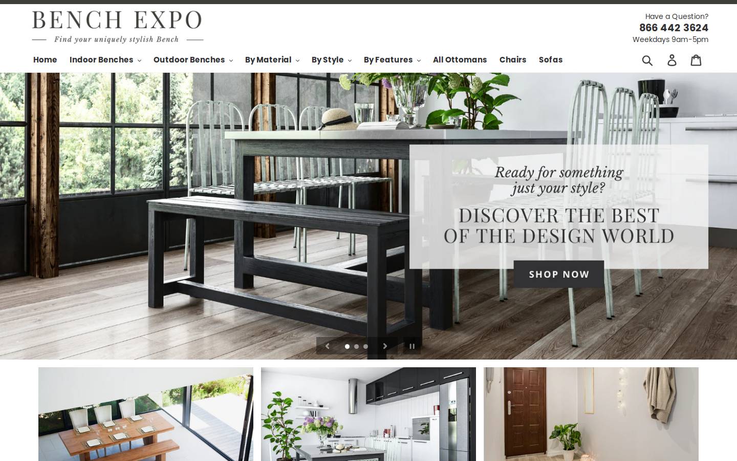 benchexpo.com homepage screenshot