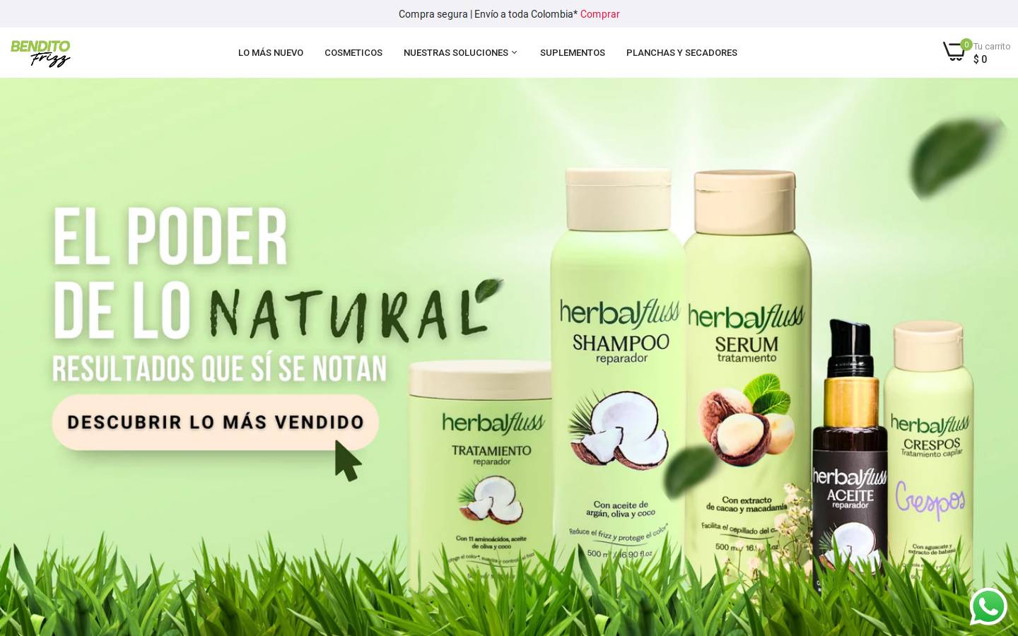 benditofrizz.com.co homepage screenshot
