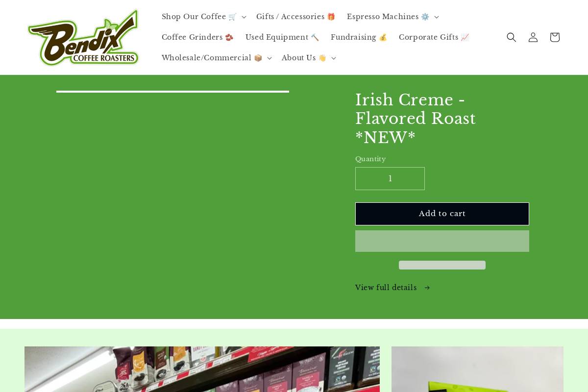 bendixcoffee.com homepage screenshot