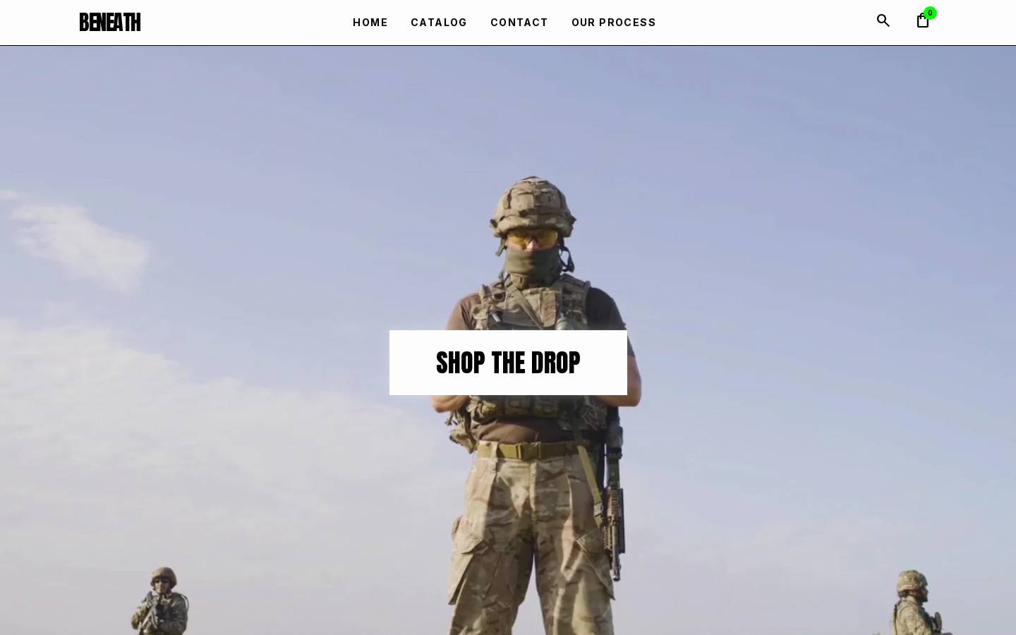 beneaths.com homepage screenshot