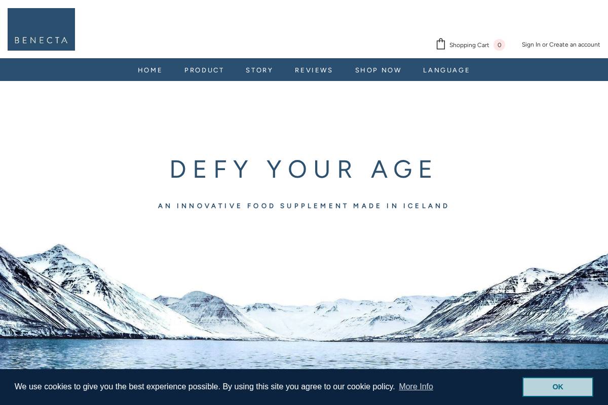 benecta.ie homepage screenshot