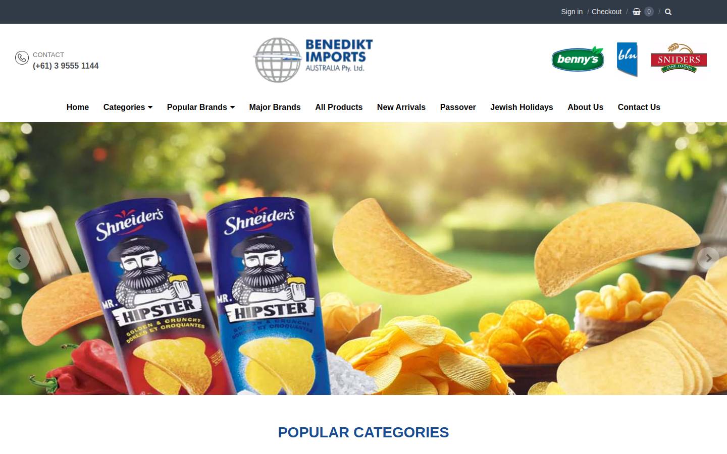 benedikts.com homepage screenshot