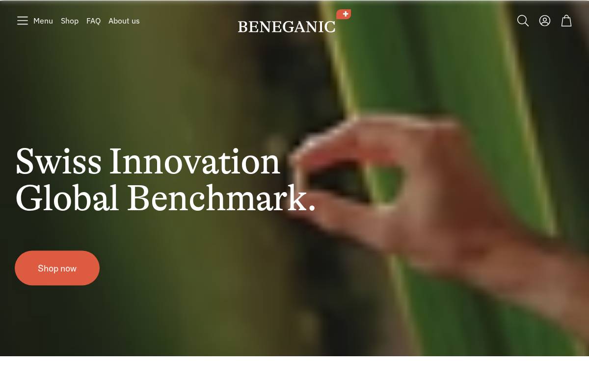 beneganic.ch homepage screenshot