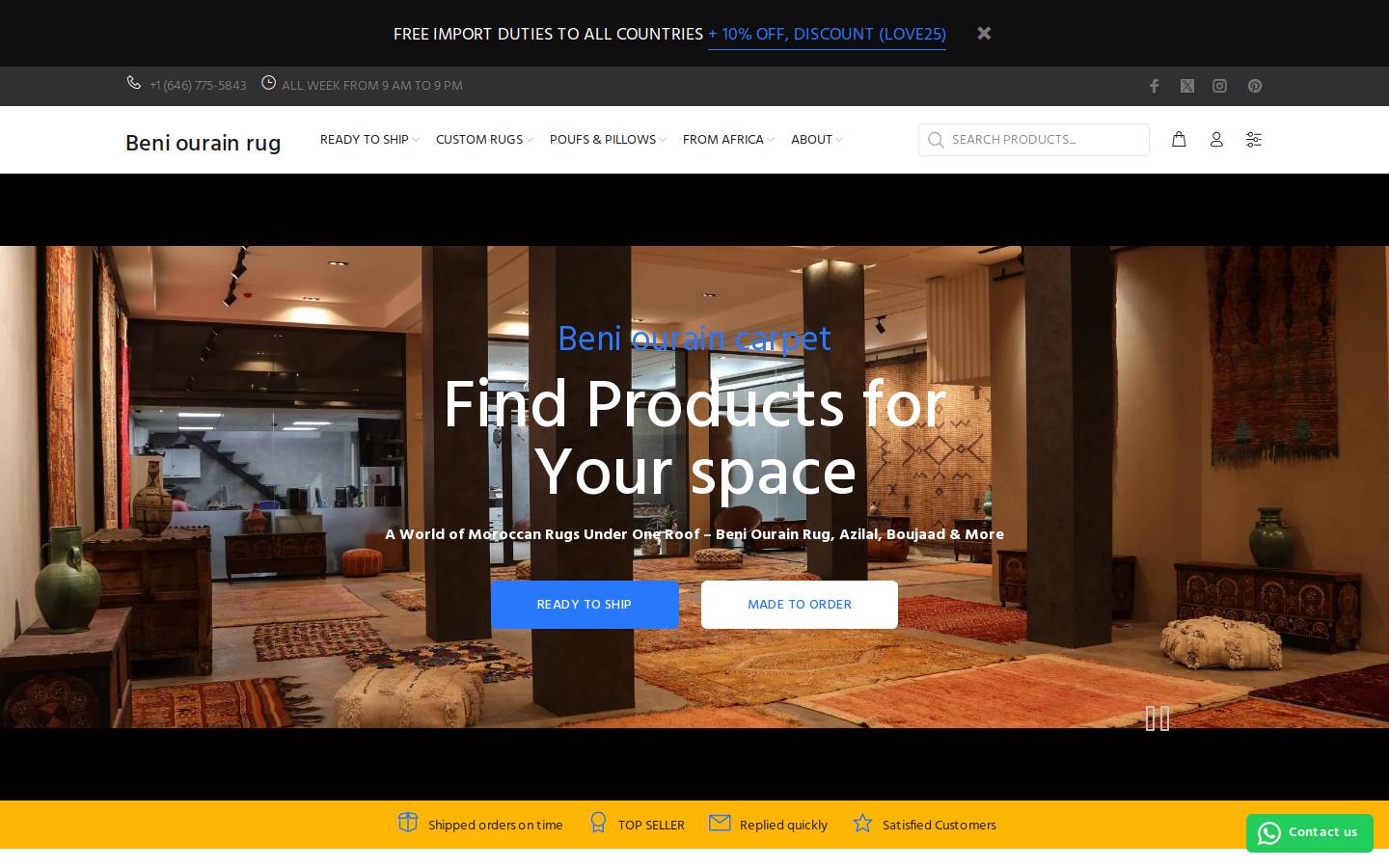benirug.com homepage screenshot