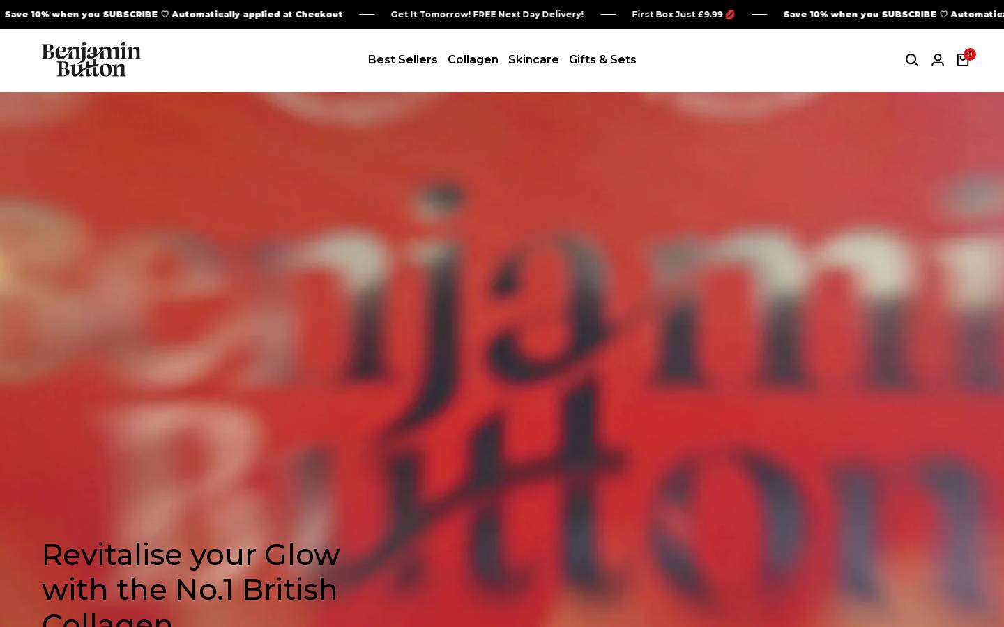 Benjamin Button homepage screenshot