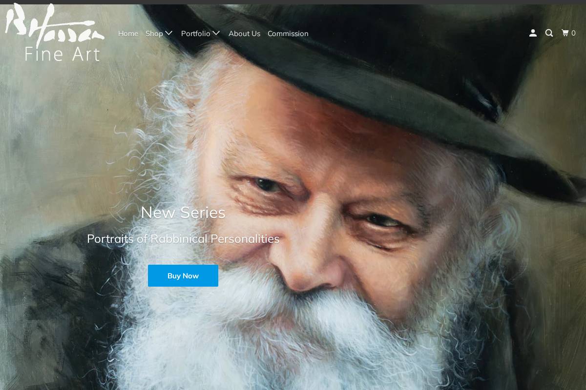benjaminhassanart.com homepage screenshot