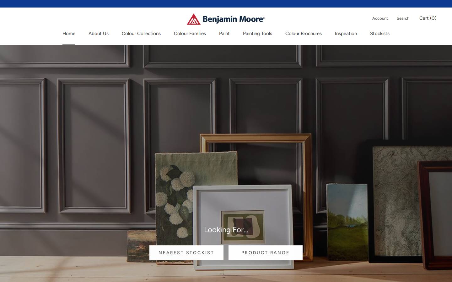 Benjaminmoore homepage screenshot