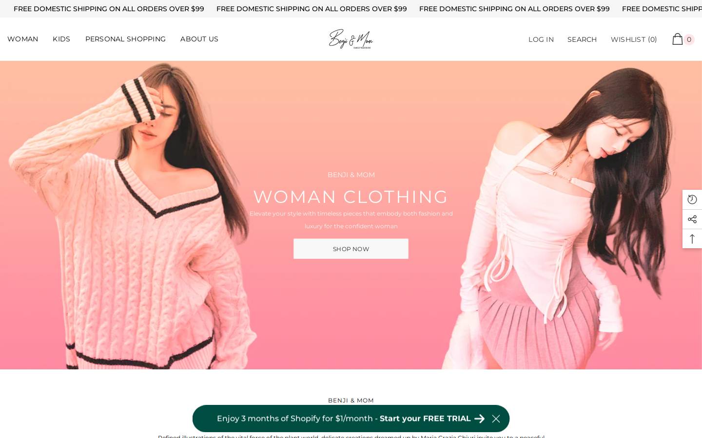 benjiandmom.com homepage screenshot