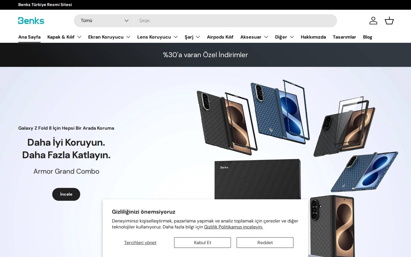 Benks homepage screenshot