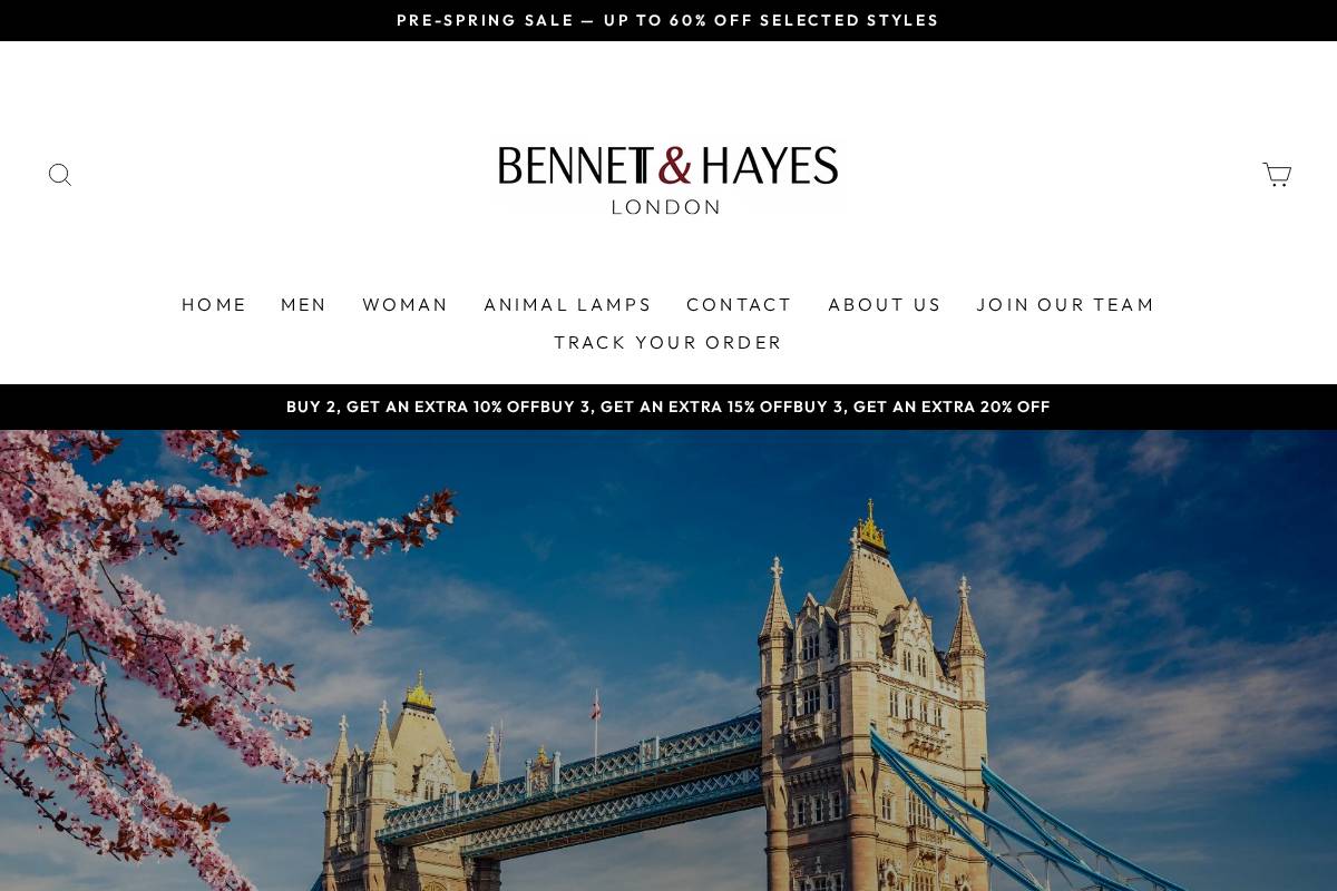 Bennettandhayes homepage screenshot
