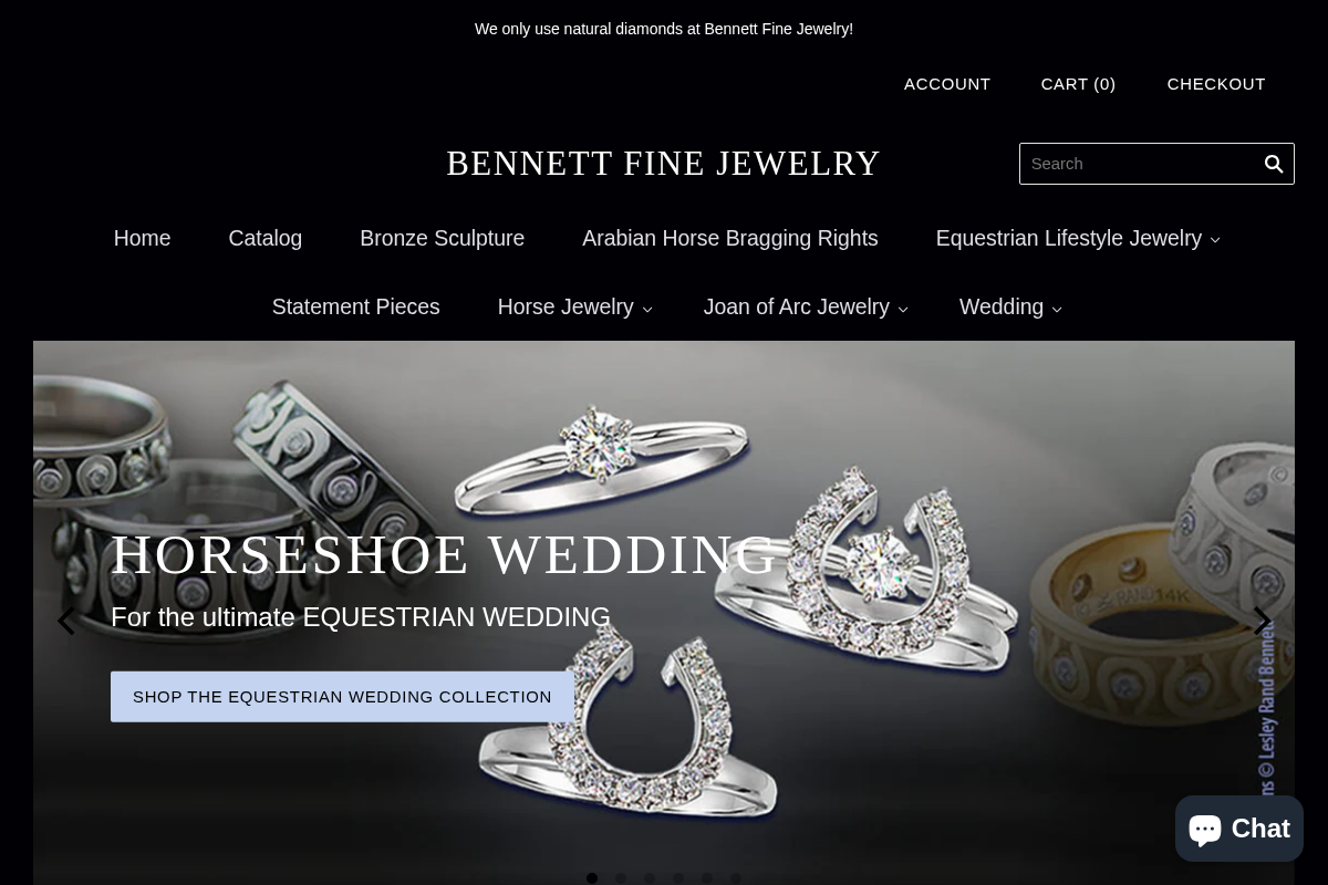 Bennett Fine Jewelry homepage screenshot