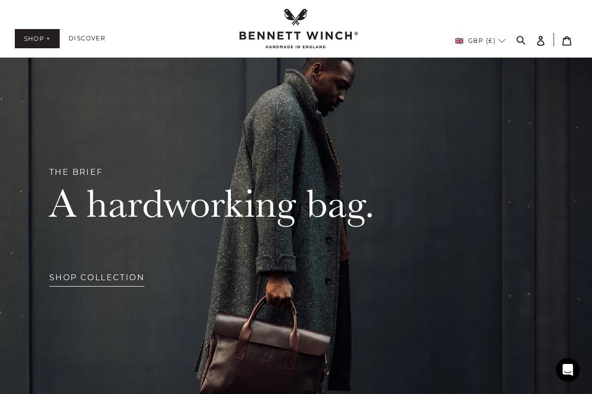 Bennett Winch homepage screenshot