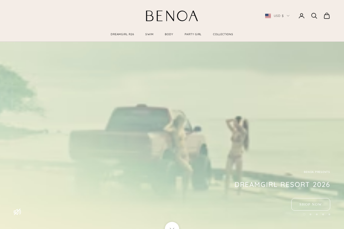 Benoa Swim homepage screenshot