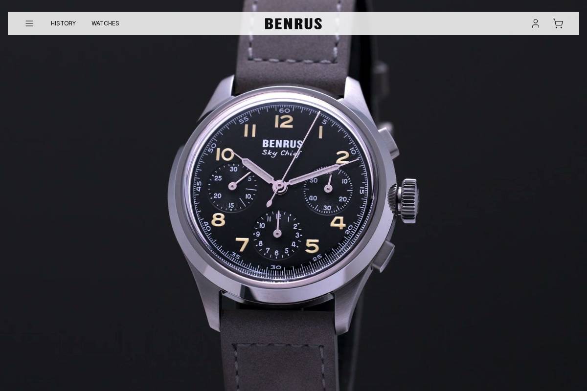 benrus.com homepage screenshot