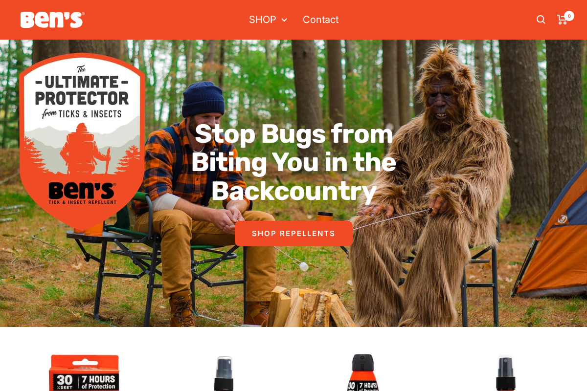 Ben's homepage screenshot