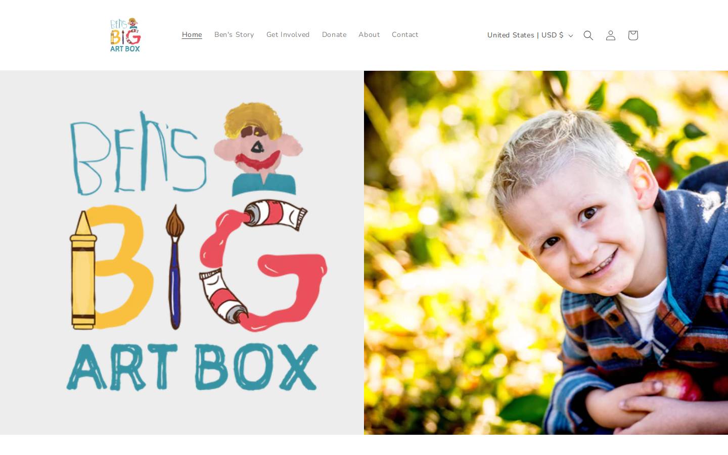 bensbigartbox.com homepage screenshot