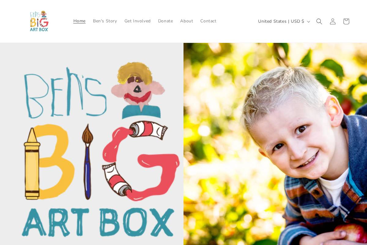 bensbigartbox.org homepage screenshot
